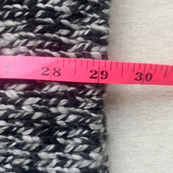 Pendleton Black Gray Marled Sweater Coat 3 Button Med Petite Wool Blend Grandma - Picture 11 of 11